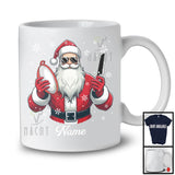 Personalized Custom Name Chef Santa, Joyful Christmas Santa Snowing, Careers Group T-Shirt