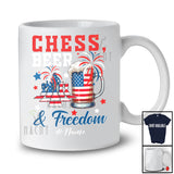 Personalized Custom Name Chess Beer Freedom; Joyful 4th of July Drinking Chess Player; Patriotic T-Shirt