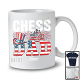 Personalized Custom Name Chess Dad, Proud 4th Of July USA Flag Sport, Patriotic Family T-Shirt