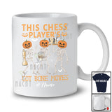 Personalized Custom Name Chess Player's Got Bone Moves; Joyful Halloween Pumpkin Skeletons T-Shirt