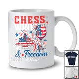 Personalized Custom Name Chess Wine Freedom; Joyful 4th of July Drinking Chess Player; Patriotic T-Shirt