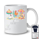 Personalized Custom Name Chicken Beach Collection; Lovely Summer Vacation Chill Swimming T-Shirt