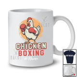 Personalized Custom Name Chicken Boxing; Lovely Farmer Chicken Playing Boxing Fighting T-Shirt