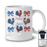 Personalized Custom Name Chicken Chicken Boom; Joyful 4th Of July US Flag Farmer Patriotic T-Shirt