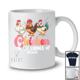 Personalized Custom Name Chicken Grandma; Lovely Mother's Day Three Chickens Hen; Farmer T-Shirt
