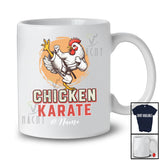 Personalized Custom Name Chicken Karate; Lovely Farmer Chicken Playing Karate Fighting T-Shirt