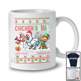 Personalized Custom Name Chicken Squad; Amazing Christmas Sweater Snowman Dabbing Elf; Animal T-Shirt