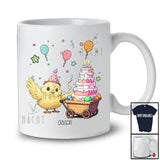 Personalized Custom Name Chicken with Cake; Lovely Birthday Party Animal Lover T-Shirt