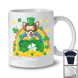 Personalized Custom Name Chihuahua Leprechaun In Pot Of Gold; Lovely St. Patrick's Day Rainbow T-Shirt