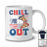 Personalized Custom Name Chill The 4th Out; Awesome 4th of July Pizza Fireworks; Patriotic T-Shirt