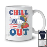 Personalized Custom Name Chill The 4th Out; Awesome 4th of July Taco Fireworks; Patriotic T-Shirt