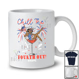 Personalized Custom Name Chill The Fourth Out; Joyful 4th Of July Afro Girl In Wine Glass; Patriotic T-Shirt