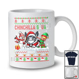 Personalized Custom Name Chinchilla Squad; Amazing Christmas Sweater Snowman Dabbing Elf; Animal T-Shirt