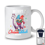 Personalized Custom Name Chrismukkah; Amazing Christmas Hanukkah Two Gnomes On Llama T-Shirt