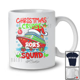Personalized Custom Name Christmas Cruise 2025 Squad; Awesome X-mas Santa Cruise Ship; Family T-Shirt
