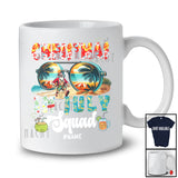 Personalized Custom Name Christmas In July Squad; Joyful Summer Vacation Sunglasses Beach T-Shirt