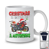 Personalized Custom Name Christmas Is Better On A Motorbike; Amazing X-mas Lights Snow Plaid T-Shirt