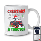 Personalized Custom Name Christmas Is Better On A Tractor; Amazing X-mas Lights Snow Plaid T-Shirt