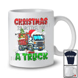 Personalized Custom Name Christmas Is Better On A Truck; Amazing X-mas Lights Snow Plaid T-Shirt