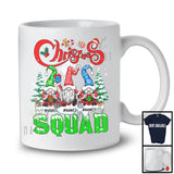 Personalized Custom Name Christmas Squad; Adorable X-mas Tree Three Gnomes; Family Group T-Shirt