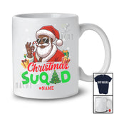 Personalized Custom Name Christmas Squad; Fantastic Sweater Santa Afro Man; Black African T-Shirt