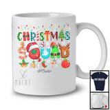 Personalized Custom Name Christmas Squad; Lovely X-mas Lights Plaid; Pajama Family T-Shirt