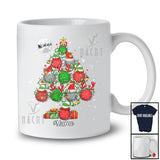 Personalized Custom Name Christmas Tree Sea Urchins; Awesome X-mas Lights Snowing; Family T-Shirt