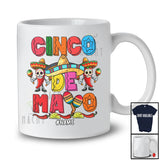 Personalized Custom Name Cinco de Mayo; Colorful Cinco de Mayo Mexican Chili Sombrero T-Shirt