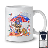 Personalized Custom Name Cockapoo Relax Wait For 4th of July; Lovely US Flag Patriotic T-Shirt