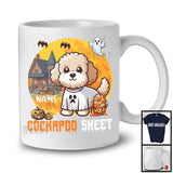 Personalized Custom Name Cockapoo Sheet, Adorable Halloween Moon Boo Ghost Cockapoo T-Shirt