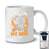 Personalized Custom Name Cold Like My Soul; Amazing Halloween Skull Drinking Coffee Lover T-Shirt