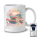 Personalized Custom Name Color Our World Summer Reading; Joyful Adventure Book T-Shirt