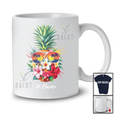 Personalized Custom Name Colorful Flowers Pineapple; Lovely Summer Vacation Beaches Hawaiian T-Shirt