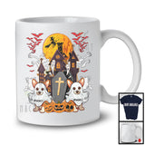 Personalized Custom Name Corgi Boo Ghost, Scary Halloween Pumpkins, Animal Lover T-Shirt