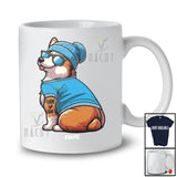 Personalized Custom Name Corgi I Love Dad; Lovely Father's Day Corgi Tattooed on Hand T-Shirt