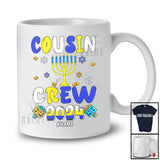 Personalized Custom Name Cousin Crew 2024; Amazing Hanukkah Menorah Dreidel; Family T-Shirt