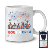Personalized Custom Name Cousin Crew, Adorable 4th Of July Firework, Family Patriotic T-Shirt