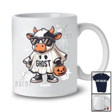 Personalized Custom Name Cow Boo Ghost Cosplay; Lovely Halloween Cow Sunglasses; Farmer T-Shirt