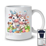 Personalized Custom Name Cow Couple; Lovely Easter Bunny Cow Farm Farmer; Family Group T-Shirt