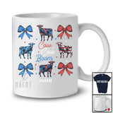 Personalized Custom Name Cow Cow Boom; Joyful 4th Of July US Flag Cow; Farmer Patriotic T-Shirt