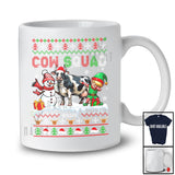 Personalized Custom Name Cow Squad; Amazing Christmas Sweater Snowman Dabbing Elf; Animal T-Shirt