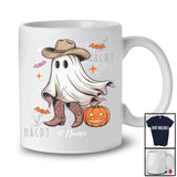 opNFTgY/s1Personalized Custom Name Cowboy Boot Boo Ghost; Lovely Halloween Western Pumpkin T-Shirt