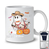 Personalized Custom Name Cowboy NP Boo Ghost; Lovely Halloween Western Nurse Pumpkin T-Shirt