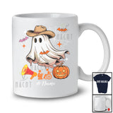 Personalized Custom Name Cowboy Social Worker Boo Ghost; Lovely Halloween Western Pumpkin T-Shirt