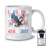 Personalized Custom Name Crushing It On The 4th of July; Proud American Flag Eagle; Patriotic T-Shirt