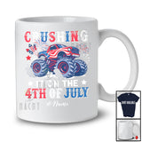 Personalized Custom Name Crushing It On The 4th of July; Proud US Flag Monster Truck; Patriotic T-Shirt