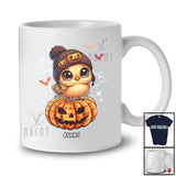 Personalized Custom Name Cute Chicken On Plaid Pumpkin; Adorable Halloween Chicken Farmer T-Shirt