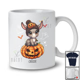 Personalized Custom Name Cute Mule On Plaid Pumpkin; Adorable Halloween Mule Farmer T-Shirt