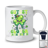 Personalized Custom Name Cutest Clover In The Patch; Lovely St Patrick's Day Groovy Shamrock T-Shirt