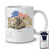 Personalized Custom Name DAD; Proud Father's Day Dad Veteran Boot; US Flag Patriotic Family T-Shirt